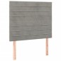 Letto a Molle Materasso e LED Grigio Chiaro 120x200 cm Velluto Letto a Molle Materasso e LED Grigio Chiaro 120x200 cm Velluto