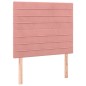 Letto a Molle con Materasso e LED Rosa 120x200 cm in Velluto Letto a Molle con Materasso e LED Rosa 120x200 cm in Velluto