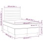 Letto a Molle con Materasso e LED Rosa 120x200 cm in Velluto Letto a Molle con Materasso e LED Rosa 120x200 cm in Velluto