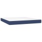 Letto a Molle con Materasso e LED Blu 180x200 cm in Tessuto Letto a Molle con Materasso e LED Blu 180x200 cm in Tessuto
