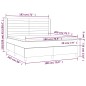 Letto a Molle con Materasso e LED Blu 180x200 cm in Tessuto Letto a Molle con Materasso e LED Blu 180x200 cm in Tessuto