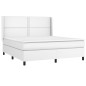 Giroletto Molle con Materasso e LED Bianco 180x200cm Similpelle