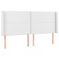 Giroletto Molle con Materasso e LED Bianco 180x200cm Similpelle