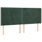 Letto a Molle con Materasso e LED Verde Scuro 200x200cm Velluto Letto a Molle con Materasso e LED Verde Scuro 200x200cm Velluto