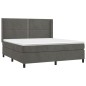 Letto a Molle con Materasso e LED Grigio Scuro 180x200 cm Letto a Molle con Materasso e LED Grigio Scuro 180x200 cm
