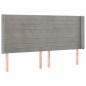 Letto a Molle Materasso e LED Grigio Chiaro 200x200 cm Velluto Letto a Molle Materasso e LED Grigio Chiaro 200x200 cm Velluto