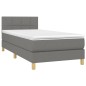 Giroletto a Molle con Materasso Grigio Scuro 90x190 cm Tessuto