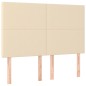 Letto a Molle con Materasso e LED Crema 140x190 cm in Tessuto Letto a Molle con Materasso e LED Crema 140x190 cm in Tessuto