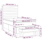 Giroletto a Molle con Materasso Blu Scuro 100x200 cm in Velluto
