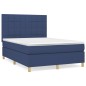 Giroletto a Molle con Materasso Blu 140x190 cm in Tessuto