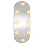 Specchio da Parete con Luci LED 25x60 cm Vetro Ovale Specchio da Parete con Luci LED 25x60 cm Vetro Ovale