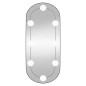 Specchio da Parete con Luci LED 25x60 cm Vetro Ovale Specchio da Parete con Luci LED 25x60 cm Vetro Ovale