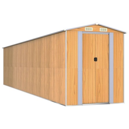 Capanno Giardino Marrone Chiaro 192x855x223 cm Acciaio Zincato