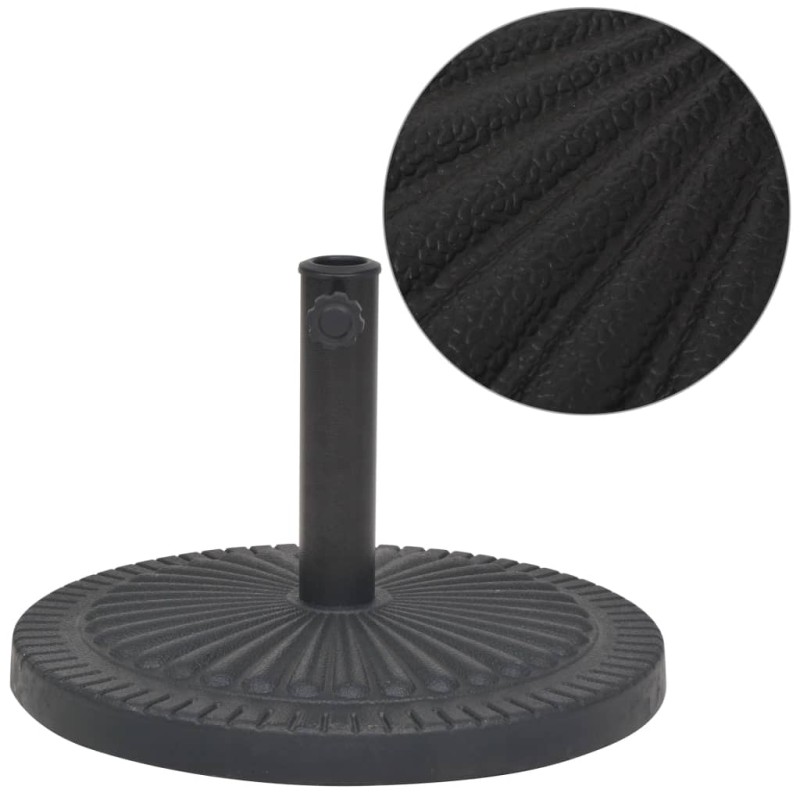 Base per Parasole Circolare in Resina Nera 14 kg Base per Parasole Circolare in Resina Nera 14 kg