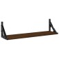 Mensole da Parete 2pz Rovere Marrone 60x15x15,5 cm