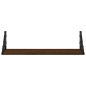 Mensole da Parete 2pz Rovere Marrone 60x15x15,5 cm