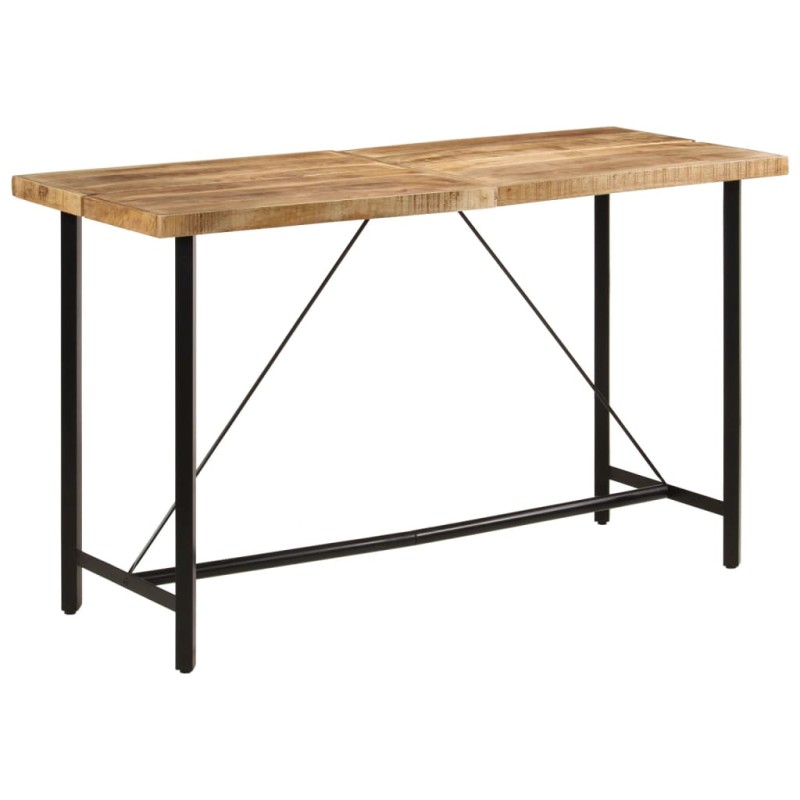Tavolino da Bar 180x70x107 cm Legno Massello di Mango e Ferro Tavolino da Bar 180x70x107 cm Legno Massello di Mango e Ferro