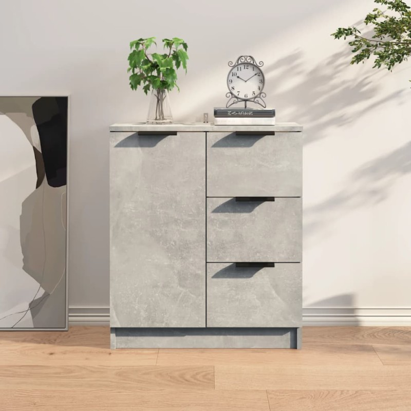 Credenza Grigio Cemento 60x30x70 cm in Legno Multistrato Credenza Grigio Cemento 60x30x70 cm in Legno Multistrato