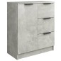 Credenza Grigio Cemento 60x30x70 cm in Legno Multistrato Credenza Grigio Cemento 60x30x70 cm in Legno Multistrato