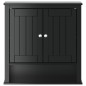 Mobile da Bagno a Muro BERG Nero 69,5x27x71,5cm Legno Massello Mobile da Bagno a Muro BERG Nero 69,5x27x71,5cm Legno Massello