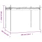 Pergola con Tetto Retrattile Antracite 295x292x230 cm Pergola con Tetto Retrattile Antracite 295x292x230 cm