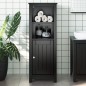 Mobile da Bagno BERG Nero 40x34x110 cm Legno Massello di Pino Mobile da Bagno BERG Nero 40x34x110 cm Legno Massello di Pino