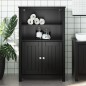 Mobile da Bagno BERG Nero 69,5x34x110 cm Legno Massello di Pino Mobile da Bagno BERG Nero 69,5x34x110 cm Legno Massello di Pino
