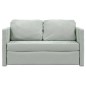 Divano Letto da Terra 2 in 1 Grigio Chiaro 122x204x55cm Velluto Divano Letto da Terra 2 in 1 Grigio Chiaro 122x204x55cm Velluto