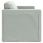 Divano Letto da Terra 2 in 1 Grigio Chiaro 122x204x55cm Velluto Divano Letto da Terra 2 in 1 Grigio Chiaro 122x204x55cm Velluto