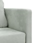 Divano Letto da Terra 2 in 1 Grigio Chiaro 122x204x55cm Velluto Divano Letto da Terra 2 in 1 Grigio Chiaro 122x204x55cm Velluto