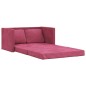 Divano Letto da Terra 2 in 1 Rosso Vino 122x204x55cm Velluto Divano Letto da Terra 2 in 1 Rosso Vino 122x204x55cm Velluto
