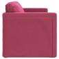 Divano Letto da Terra 2 in 1 Rosso Vino 122x204x55cm Velluto Divano Letto da Terra 2 in 1 Rosso Vino 122x204x55cm Velluto
