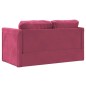 Divano Letto da Terra 2 in 1 Rosso Vino 122x204x55cm Velluto Divano Letto da Terra 2 in 1 Rosso Vino 122x204x55cm Velluto