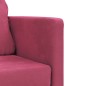 Divano Letto da Terra 2 in 1 Rosso Vino 122x204x55cm Velluto Divano Letto da Terra 2 in 1 Rosso Vino 122x204x55cm Velluto