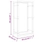 Portalegna 50x28x94 cm in Acciaio Inossidabile Portalegna 50x28x94 cm in Acciaio Inossidabile