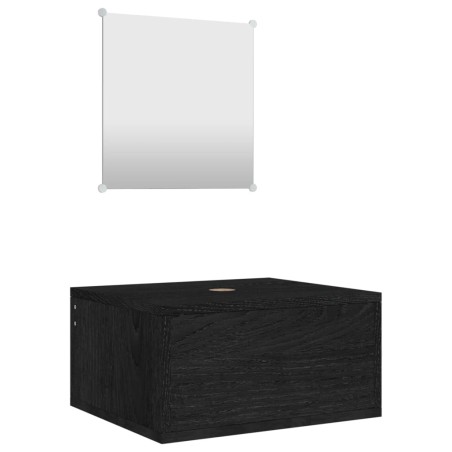   vidaXL Set Mobili da Bagno 2 pz Nero in Legno Multistrato