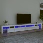 Mobile Porta TV con Luci LED Bianco Lucido 290x36,5x40 cm Mobile Porta TV con Luci LED Bianco Lucido 290x36,5x40 cm