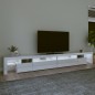 Mobile Porta TV con Luci LED Bianco Lucido 290x36,5x40 cm Mobile Porta TV con Luci LED Bianco Lucido 290x36,5x40 cm