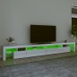 Mobile Porta TV con Luci LED Bianco Lucido 290x36,5x40 cm Mobile Porta TV con Luci LED Bianco Lucido 290x36,5x40 cm