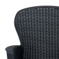 Set da Bistrò 3 pz in Plastica Stile Rattan Antracite Set da Bistrò 3 pz in Plastica Stile Rattan Antracite