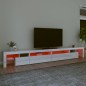 Mobile Porta TV con Luci LED Bianco Lucido 290x36,5x40 cm Mobile Porta TV con Luci LED Bianco Lucido 290x36,5x40 cm
