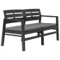 Set Salotto da Giardino 4 pz in Plastica Antracite Set Salotto da Giardino 4 pz in Plastica Antracite