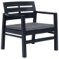 Set Salotto da Giardino 4 pz in Plastica Antracite Set Salotto da Giardino 4 pz in Plastica Antracite