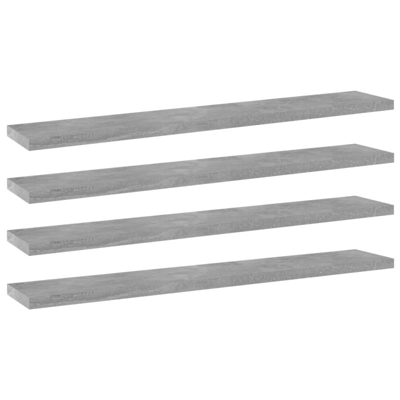 Ripiani per Libreria 4pz Grigio Cemento 60x10x1,5cm Multistrato Ripiani per Libreria 4pz Grigio Cemento 60x10x1,5cm Multistrato