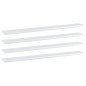 Ripiani per Libreria 4 pz Bianco Lucido 80x10x1,5cm Multistrato Ripiani per Libreria 4 pz Bianco Lucido 80x10x1,5cm Multistrato