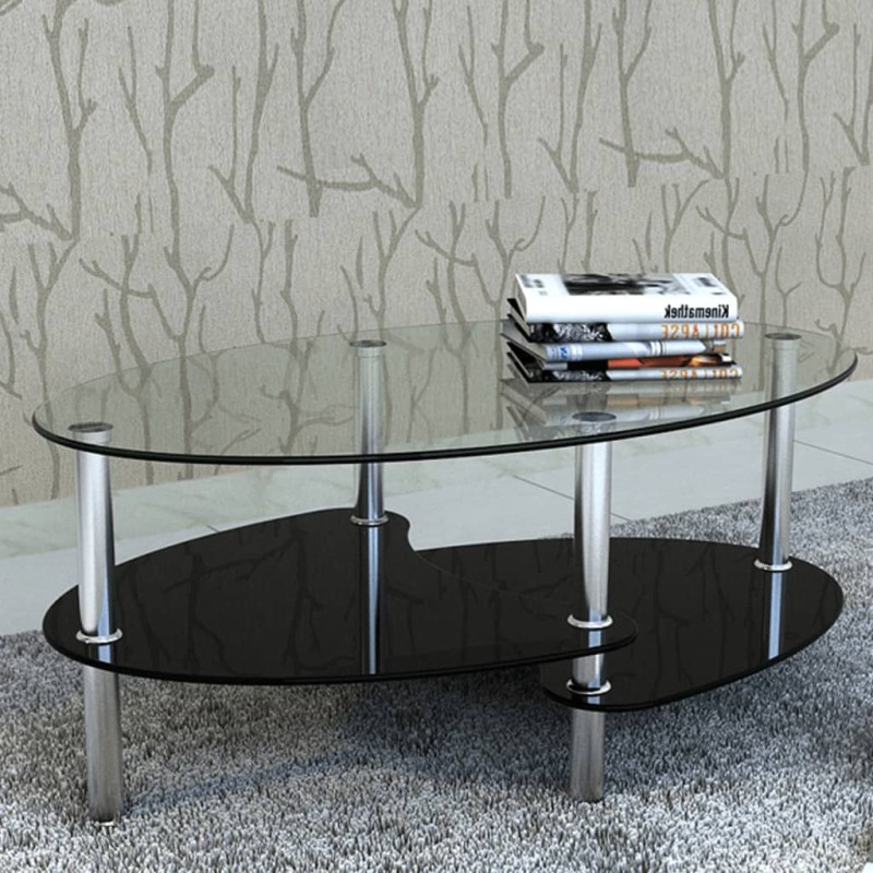 Tavolino da Caffè con Design Esclusivo Nero Tavolino da Caffè con Design Esclusivo Nero
