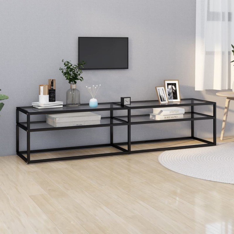 Mobile Porta TV Trasparente 180x40x40,5 cm in Vetro Temperato Mobile Porta TV Trasparente 180x40x40,5 cm in Vetro Temperato