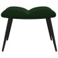 vidaXL Poltrona Relax con Poggiapiedi Verde Scuro in Velluto vidaXL Poltrona Relax con Poggiapiedi Verde Scuro in Velluto