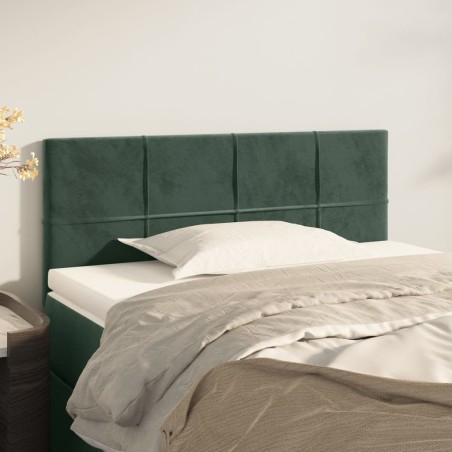 vidaXL Testiera Verde scuro 90x5x78/88 cm in Velluto