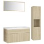 Set Mobili da Bagno Rovere Sonoma in Truciolato Set Mobili da Bagno Rovere Sonoma in Truciolato